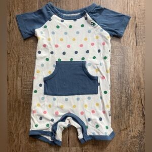 Kyte Baby Shortall in Spring Polka Dot, Size: 6-12 Months